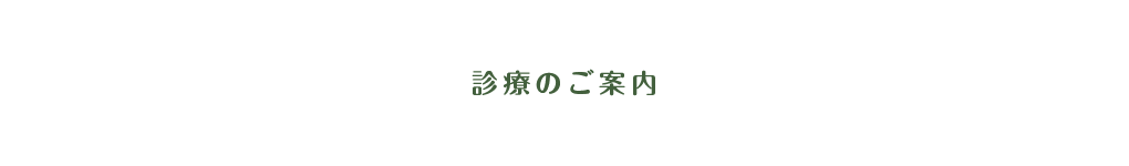 診療のご案内